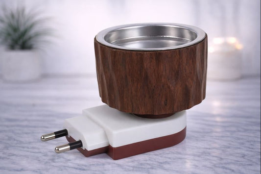 Kriti Creations Wooden Electric Diffuser – Plug-in Camphor/Aroma Oil Warmer for Essential & Fragrance Oils