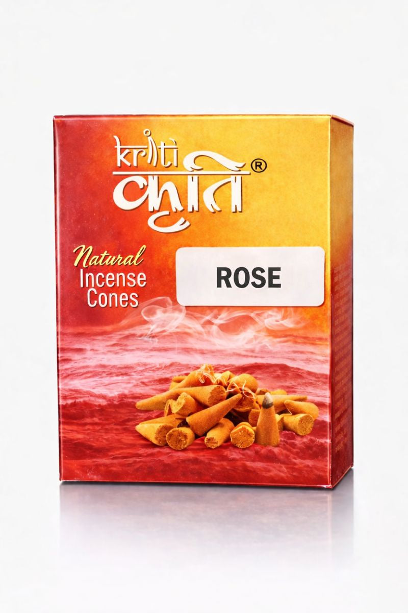 Kriti Natural Incence Cone Small (Rose) Pack of 2