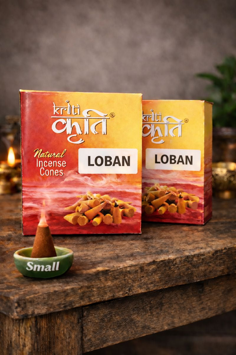 Kriti Natural Loban Incense Small Cones Pack of 2 | Traditional Aroma