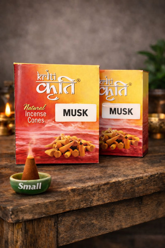 Kriti Natural Incence Cone Small (Musk) Pack of 2