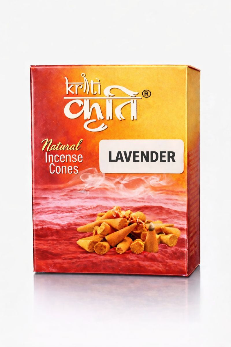 Kriti Natural Incence Cone Small (Lavender) Pack of 2