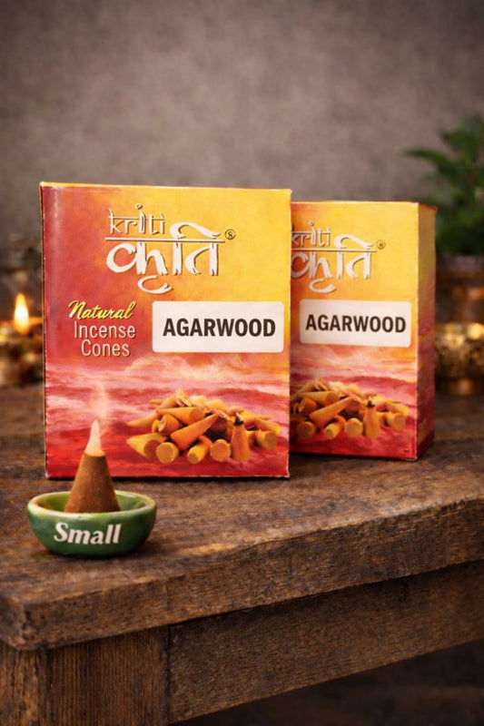Kriti Natural Incence Cone Small (Agarwood) Pack of 2