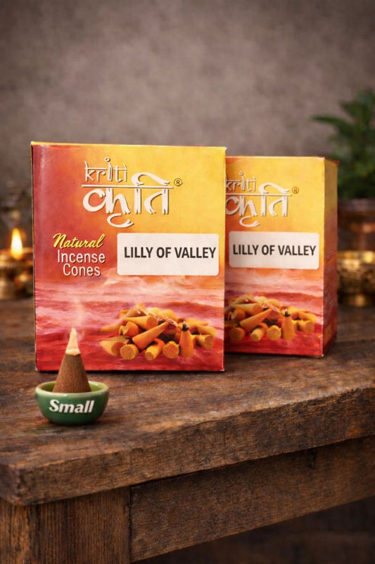 Kriti Natural Incence Cone Small (Lilly of Valley) Pack of 2