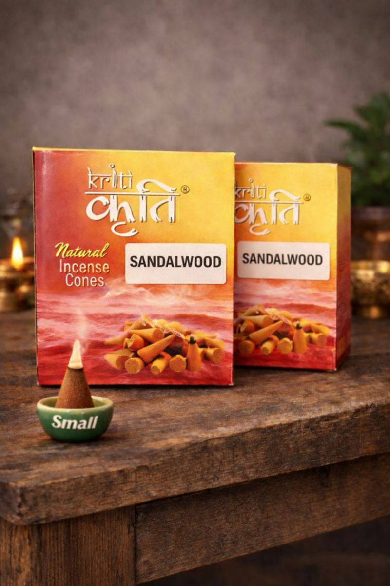 Kriti Natural Incence Cone Small (Sandal Wood) Pack of 2