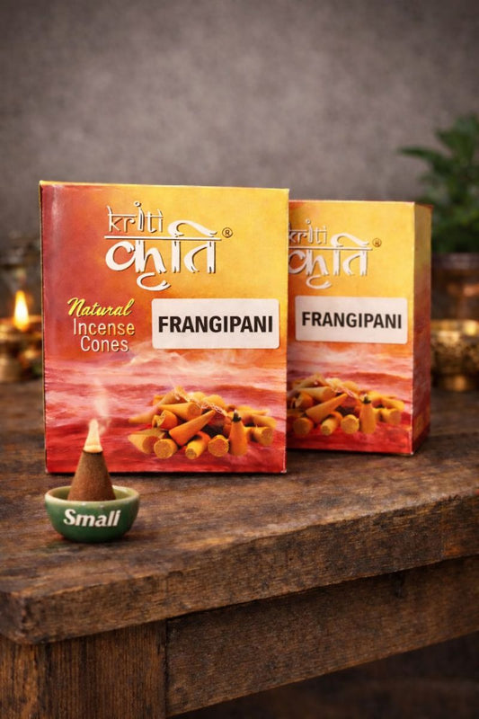 Kriti Natural Incence Cone Small (Frangipani) Pack of 2