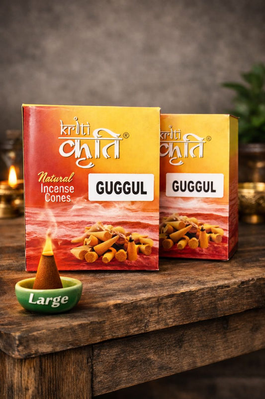 Kriti Creations Natural Incence Cone Large (Guggal) Pack of 2 (200 gm)