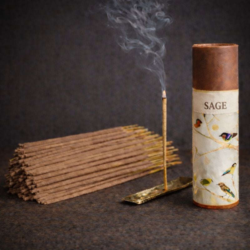 Kriti Creations Natural Incense Sticks Sage Fragrance Pack of 2 100 Sticks Each Box Agarbatti for Pooja Meditation Relaxation