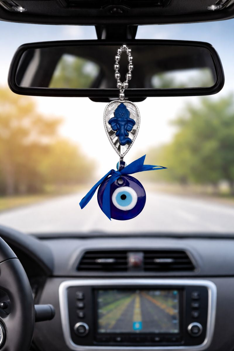 Kriti Creations Lord Ganesha Evil Eye Door Hanging | Nazar Battu for Home Entrance Protection, Vastu Balance & Spiritual Décor