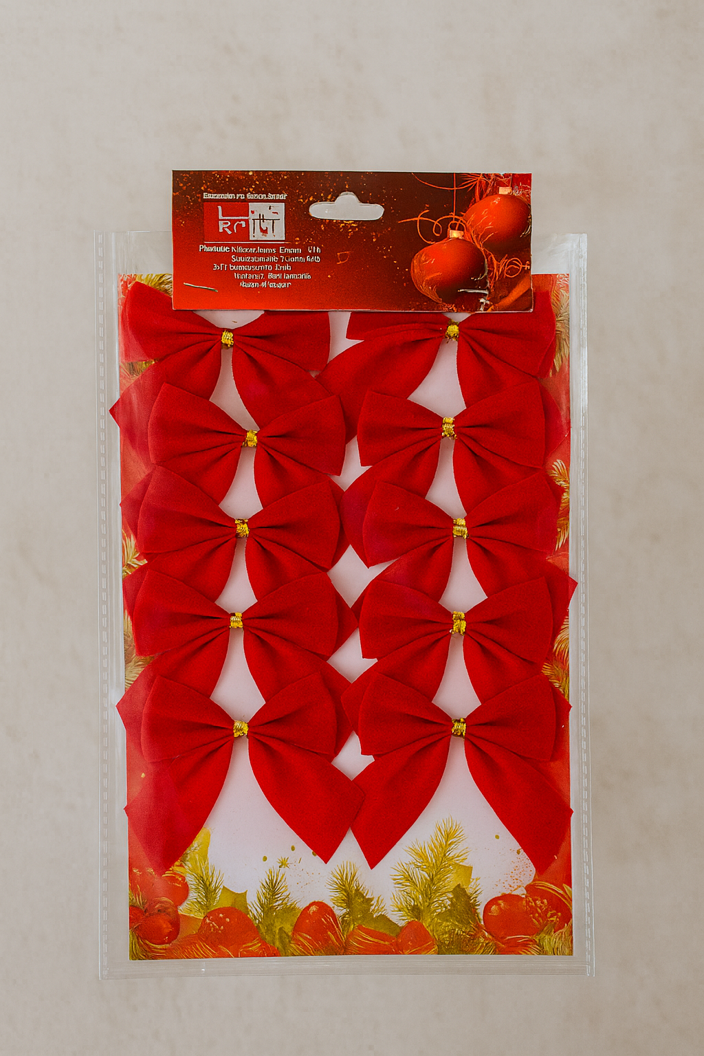 Kriti Creations Christmas Tree Decoration Red Bow Pack of 12 | Classic Holiday Bows for Tree, Wreaths, Gift Wrap & Festive Home Décor