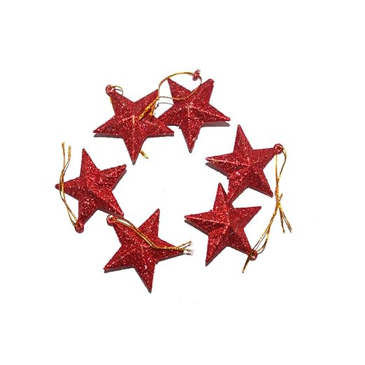 Kriti Creations Christmas Tree Decorations Ornaments |6 Drums|6 Bells|6 Balls|6 Santa|6 Parcel|6 Stars|6 Angel (42 pcs Oranaments)