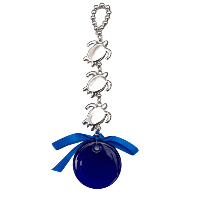 Kriti Creations Kachua Turtle Evil Eye Car Hanging | Blue Nazar Protection Charm & Nazar Battu for Car, Home & Office