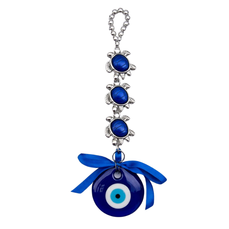 Kriti Creations Kachua Turtle Evil Eye Car Hanging | Blue Nazar Protection Charm & Nazar Battu for Car, Home & Office
