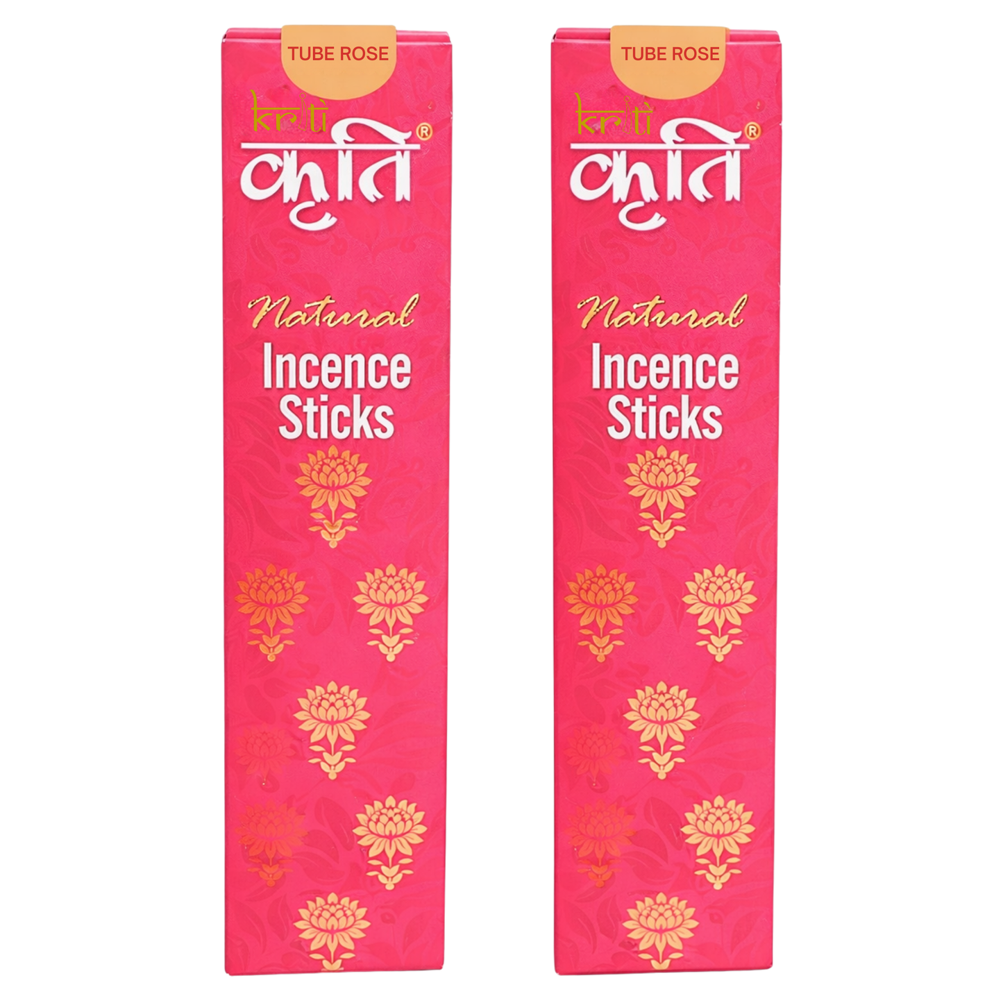Kriti Creations Natural Incense Stick (Tube Rose) Pack of 2 (100 Pcs Each Box)