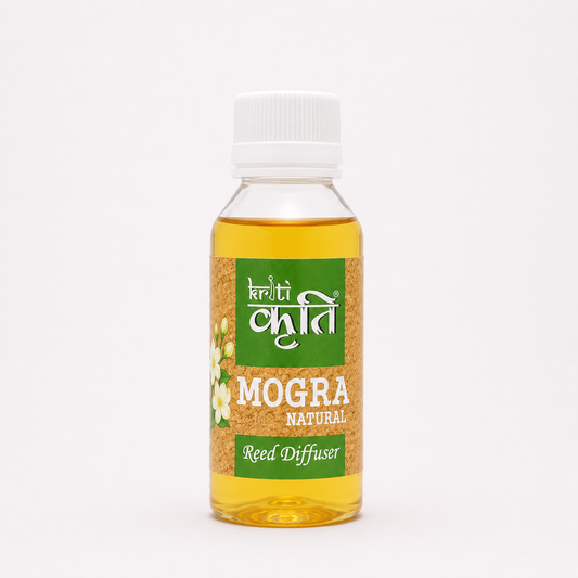 Kriti Mogra Reed Diffuser Refill 90ml | Toxin Free Home Fragrance Diffuser Oil for Aromatherapy & Relaxatio
