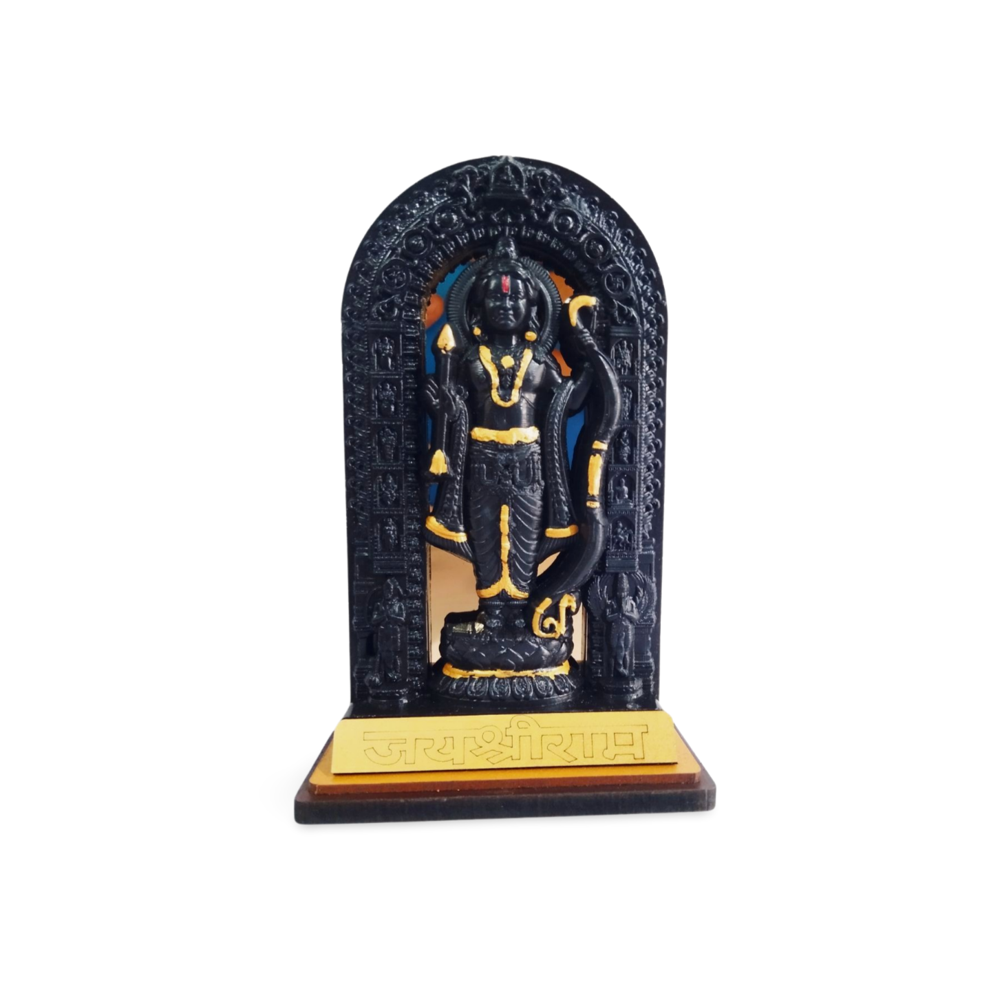 Kriti Creations Black Dressed Ram Lalla | Ram Lala Ayodhya Murti  for Mandir,Car Dashboard Home Decor, Divine Gifts, 11 CM Height