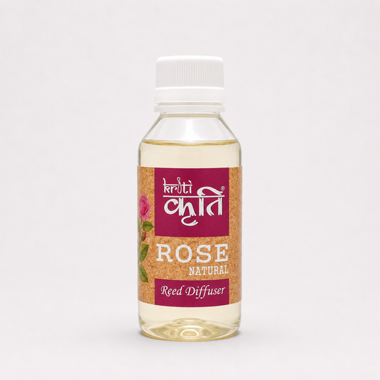 Kriti Rose Reed Diffuser Refill 90ml | Toxin Free Home Fragrance Diffuser Oil for Aromatherapy, Relaxation & Fine Living