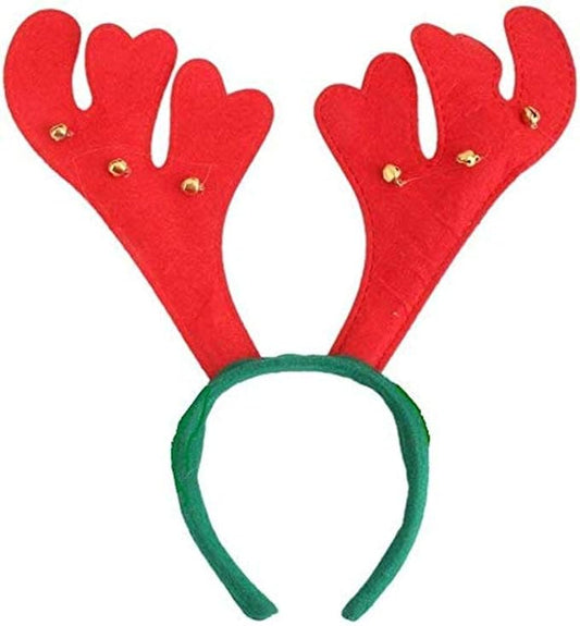 KRITI CREATIONS Christmas Reindeer Headband with Bells