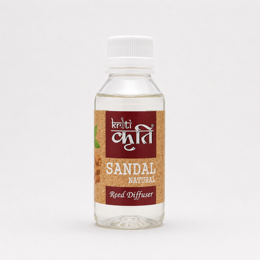Kriti Sandalwood Reed Diffuser Refill 90ml | Toxin Free Home Fragrance Diffuser Oil for Aromatherapy & Relaxation