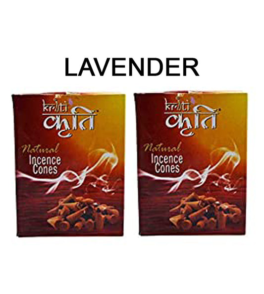 Kriti Natural Incence Cone Small (Lavender) Pack of 2