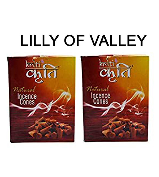 Kriti Natural Incence Cone Small (Lilly of Valley) Pack of 2