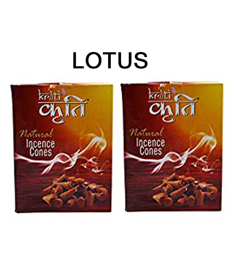 Kriti Natural Incence Cone Small (Lotus) Pack of 2