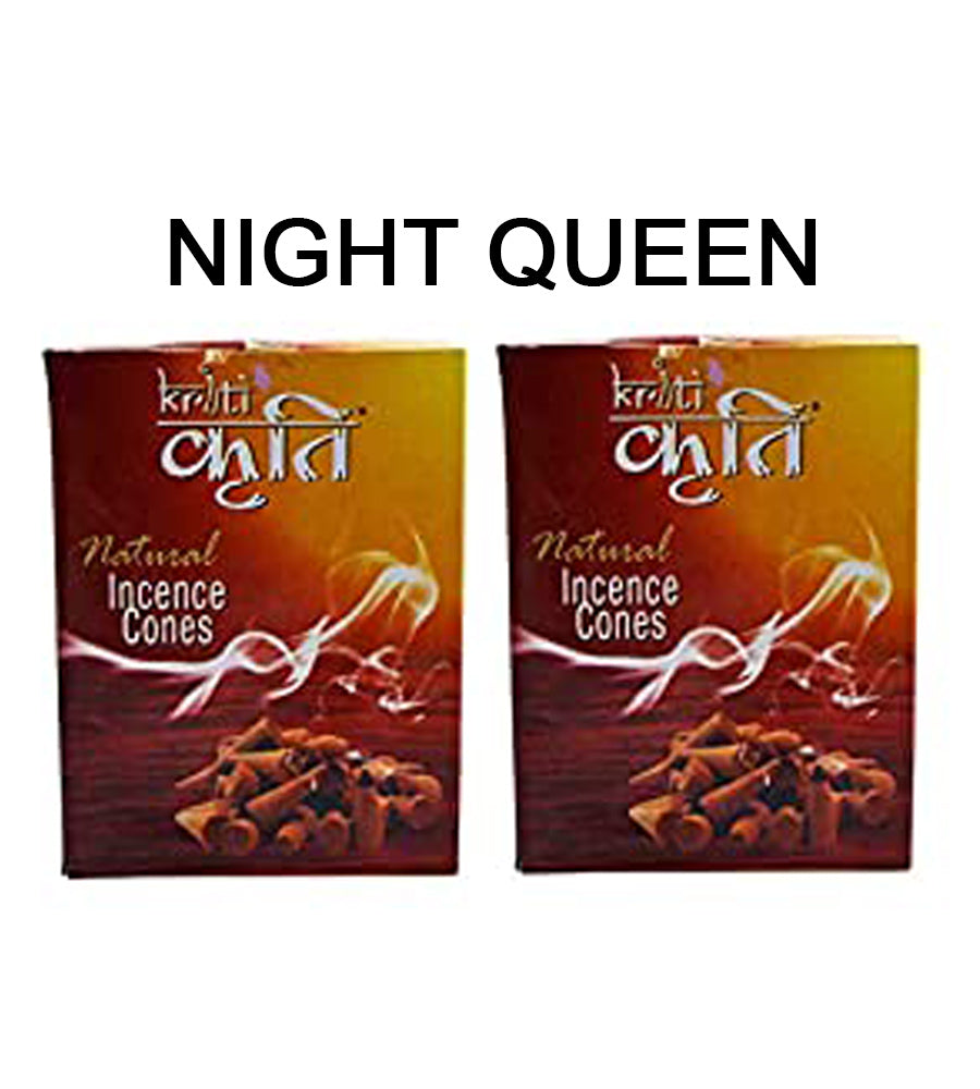 Kriti Natural Incence Cone Small (Night Queen) Pack of 2
