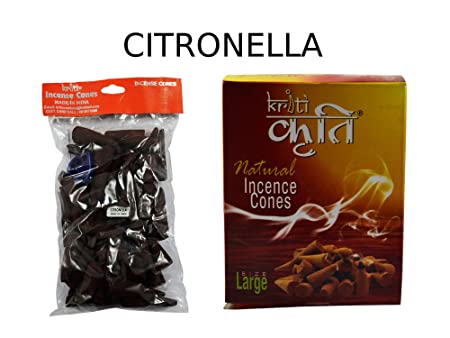 Kriti Creations Natural Incence Cone Large (Citronella) Pack of 2 (200 gm)