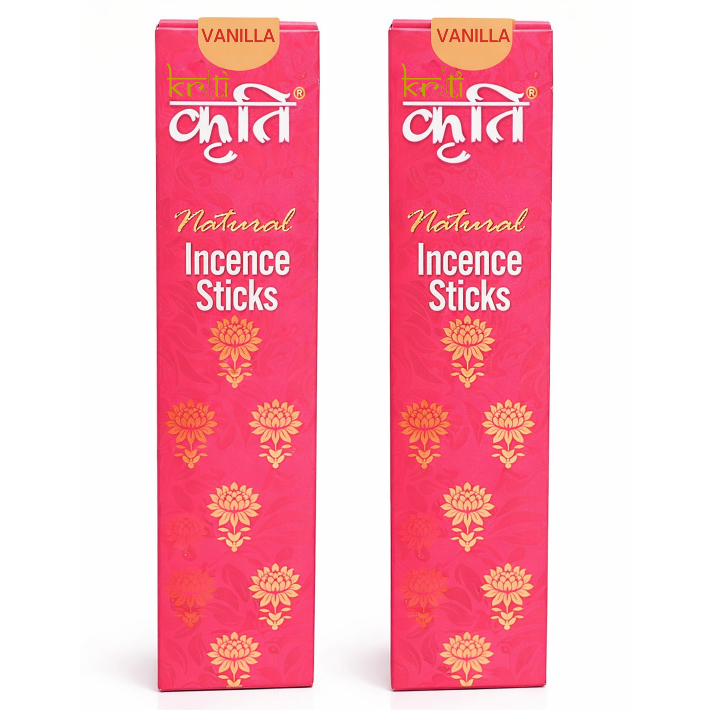 Kriti Creations Natural Incense Stick (Vanilla) Pack of 2 (100 Pcs Each Box)