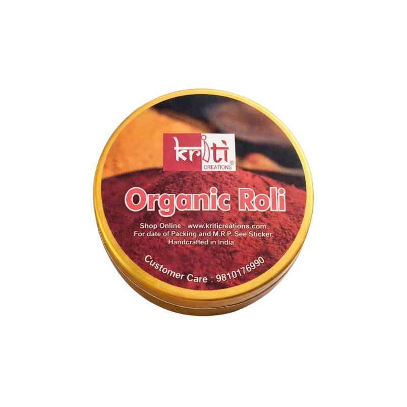 Kriti Creations Organic Roli Kumkum Pack of 2 Natural Red Kumkum Powder for Pooja Tilak Mandir Use Premium Quality Roli