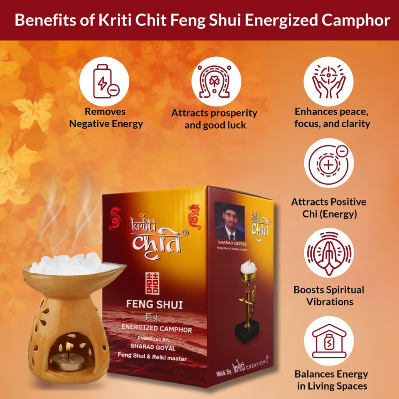 Feng Shui Energised Camphor (1 KG) White