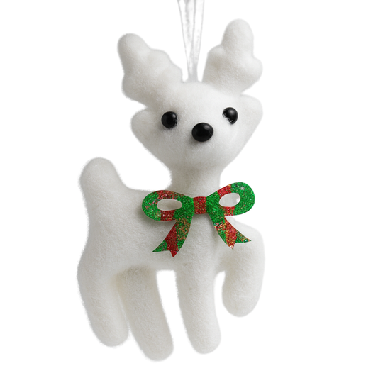 Kriti Creations Christmas Reindeer Hanging Ornament Pack Of 2 – Soft Plush Decoration | Size-12cm