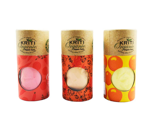 Kriti Organic Gulal | Multi Colour | 100% Handmade & MICA Free | Non- Prefumed | Natural Organic Holi Color | Pack Of 3