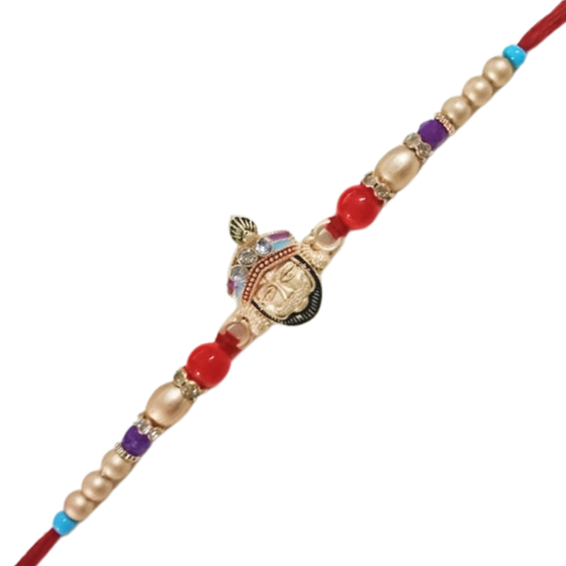 Kriti Creations Khatu Shyam Rakhi for Brother- Sister Rakhi with Free Two Rakhi Dhaga and One Roli Chawal