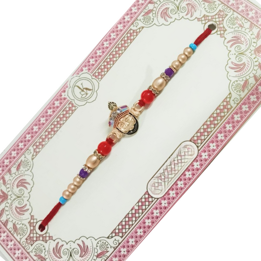 Kriti Creations Khatu Shyam Rakhi for Brother- Sister Rakhi with Free Two Rakhi Dhaga and One Roli Chawal