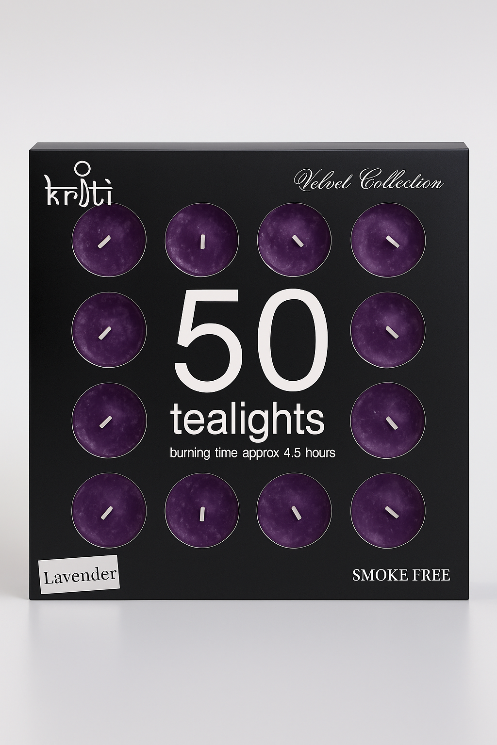 Kriti Creations Set of 50 Perfume Tea-Lights in A Pack (Lavender)