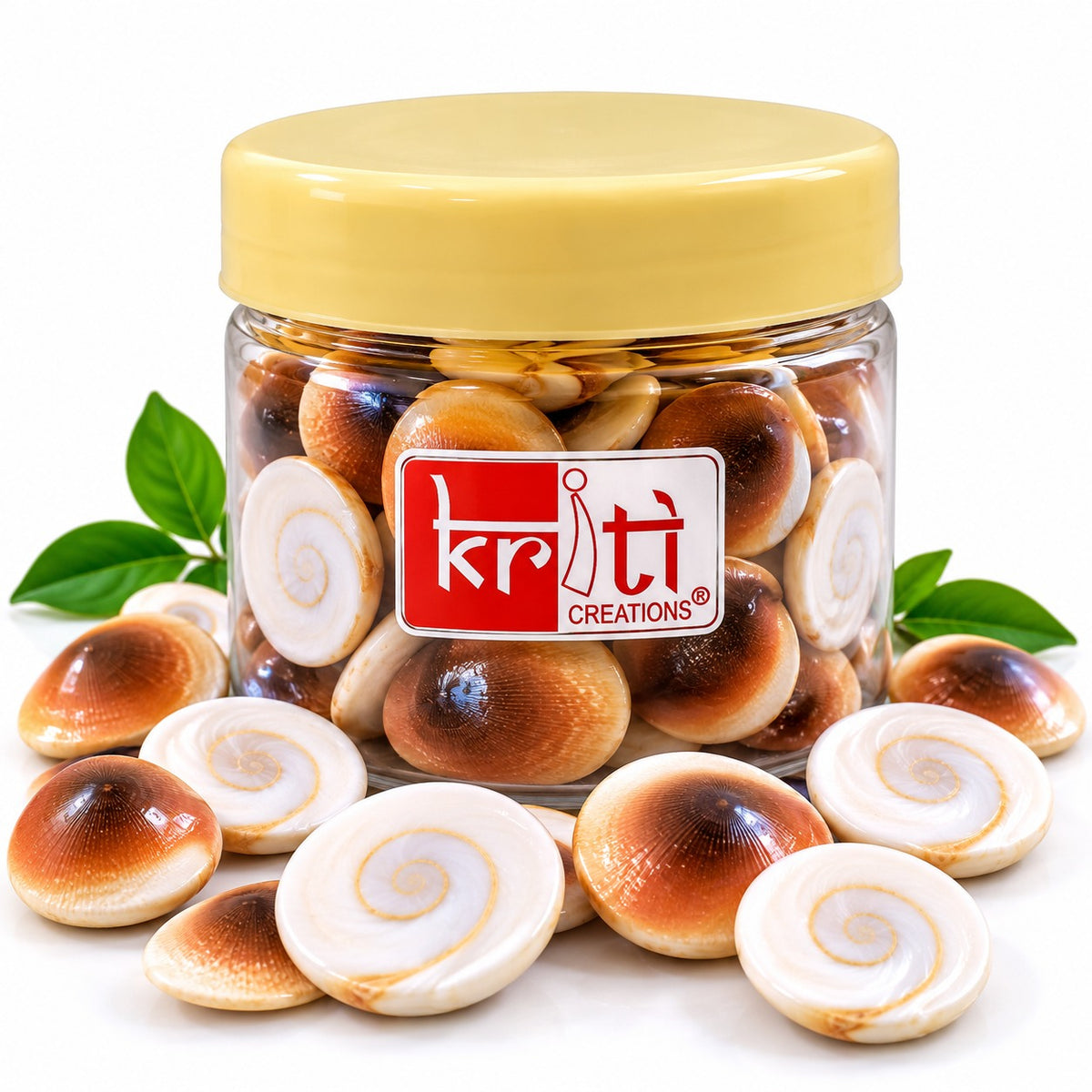 Kriti Creations Gomati Chakra for Lakshmi Puja –Original Gomti River Dwarka Shells for Wealth & Protection (11 pcs)