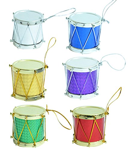 Kriti Creations Christmas Gift Tree Decorations Multicolor Shiny Drums